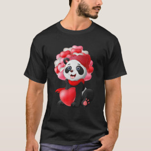 Camiseta Panda Heart Bear Lover Oferece Meninas Crianças M