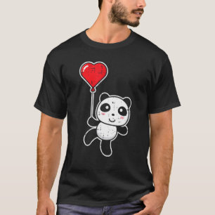 Camiseta Panda Heart Dia de os namorados Animal V Day Pajam