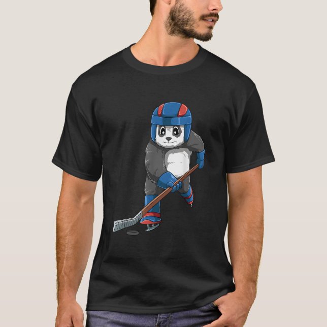 Camiseta Panda Hóquei Panda Jogando Hóquei Panda (Frente)