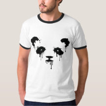 Panda Ink Drip Graphic Men's T-Shirt 