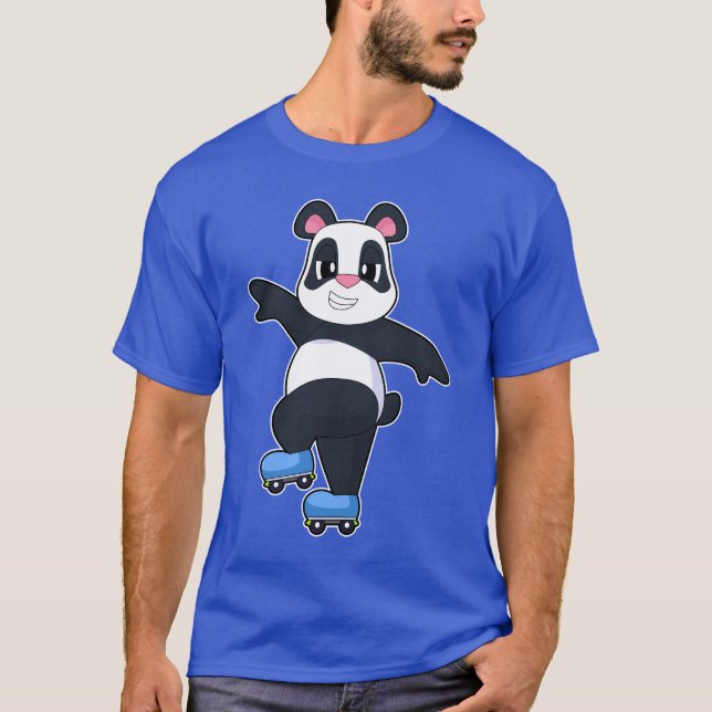 Camiseta Panda Inline skating Inline skates Sports (Frente)