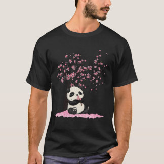 Camiseta Panda Japonês Flor de Cerejeira