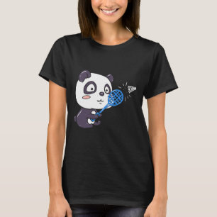 Camiseta Panda Jogando Badminton Ficando Suado I Panda Bea