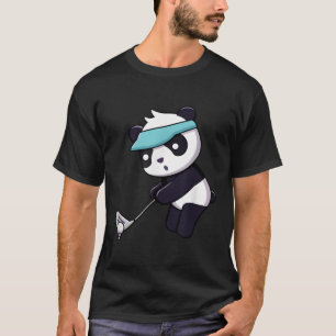 Camiseta Panda Jogando Golfe Animal Golfer Panda Bear Golfi