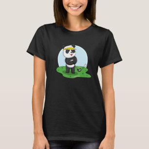 Camiseta Panda Jogando Golfe Animal Golfer Panda Bear Golfi