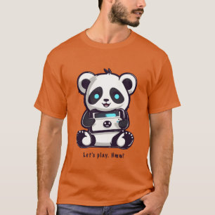 Camiseta panda jogos vintage engraçado