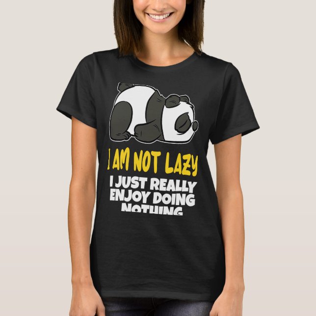 Camiseta Panda Lazy Girlfriend in need of cuddles (Frente)