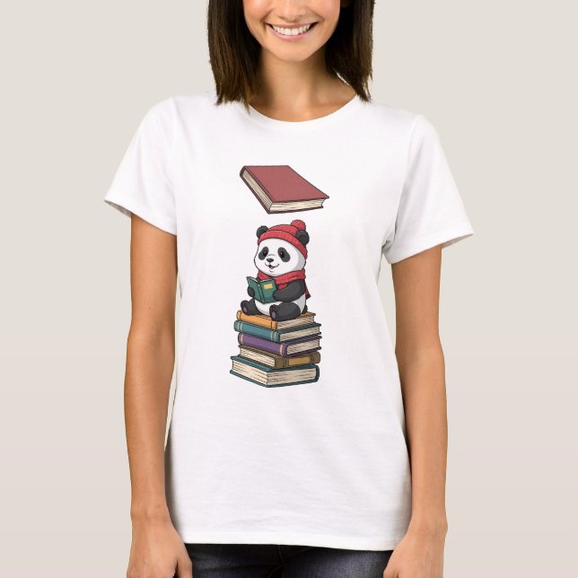 Camiseta Panda Leitor Acogedor (Frente)