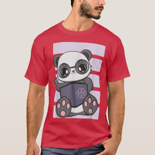 Camiseta Panda Lendo Livro E Ursa Bibliotecas Do Meio Ambie