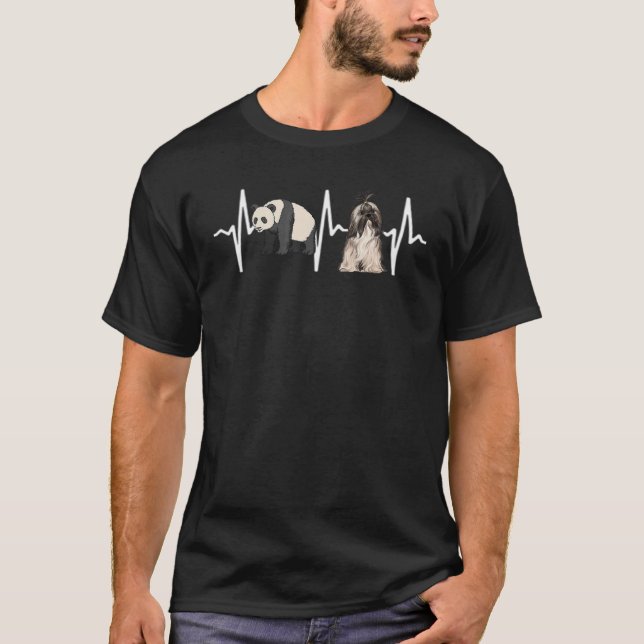 Camiseta Panda Lhasa Apsos Cachorro (Frente)