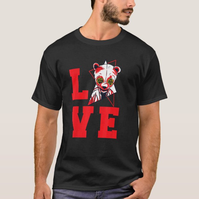 Camiseta Panda Love Cute Pandas Animal  Bamboo (Frente)