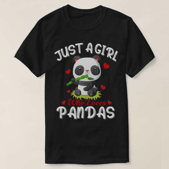Camiseta Panda lover tshirt, Just A Girl Who Loves Pandas C (Frente do Design)