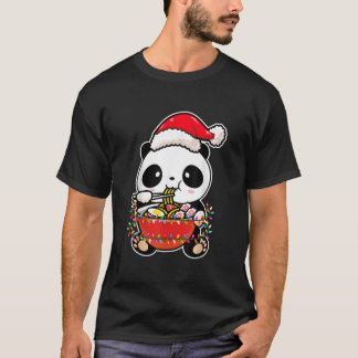 Camiseta Panda Luzes Usando Panda Kawaii
