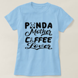 CAMISETA PANDA MÃE CAFÉ AMOR
