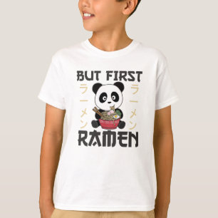 Camiseta Panda Mas Primeiro Ramen Sweet Kawaii Noodle Panda