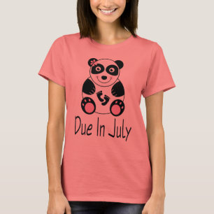Camiseta Panda Maternidade Vencida Em Julho