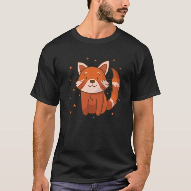 Camiseta Panda menor Urso Gato Bambu Ailuridae (Frente)