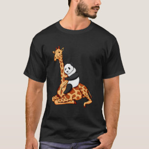 Camiseta Panda Montado em Girafa