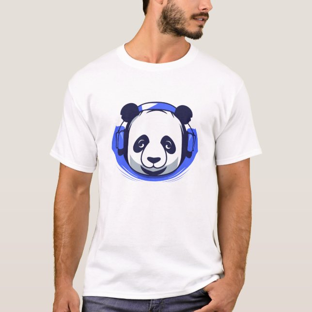 Camiseta Panda Music Headphone Cidade Rhyme Vibes Maravilho (Frente)