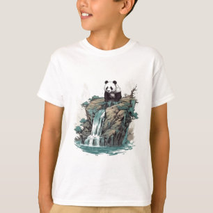 Camiseta Panda na cachoeira
