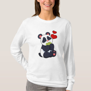 Camiseta Panda na Comida de Folhas