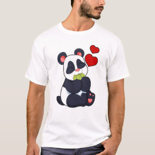 Camiseta Panda na Comida de Folhas