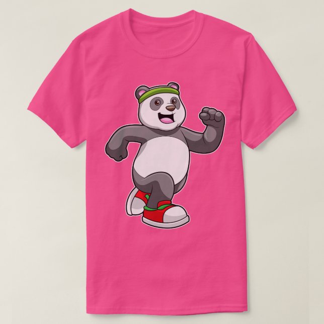 Camiseta Panda na Corrida com Cabeça (Frente do Design)