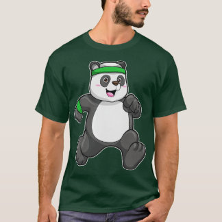 Camiseta Panda na Corrida com suor na cabeça