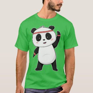Camiseta Panda na Malhação com suor na cabeça