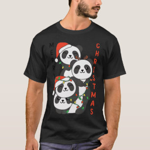 Camiseta Panda Natal Árvore Animais Fácil Panda