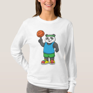 Camiseta Panda no Esporte com Basquete