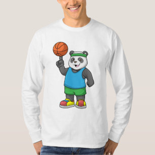 Camiseta Panda no Esporte com Basquete