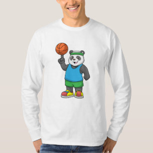 Camiseta Panda no Esporte com Basquete