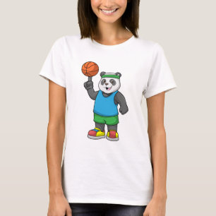 Camiseta Panda no Esporte com Basquete