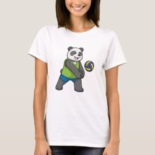 Camiseta Panda no Esporte com Voleibol