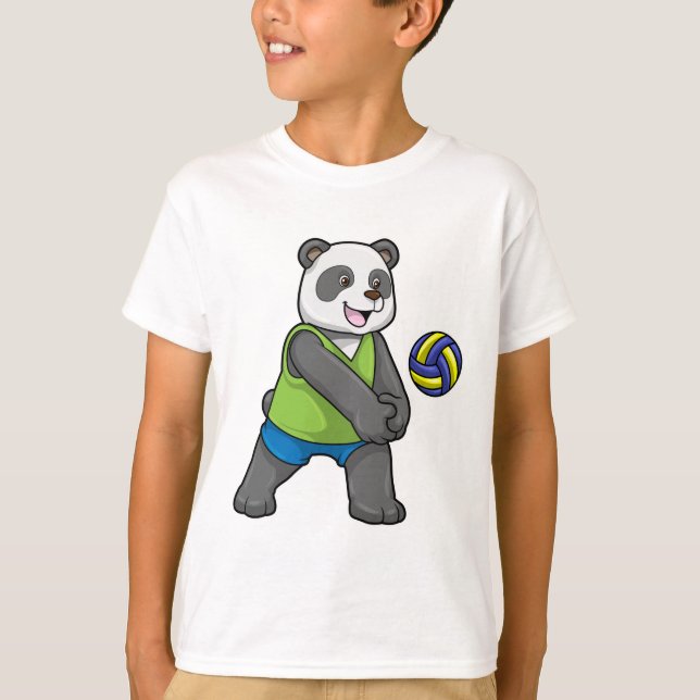 Camiseta Panda no Esporte com Voleibol (Frente)