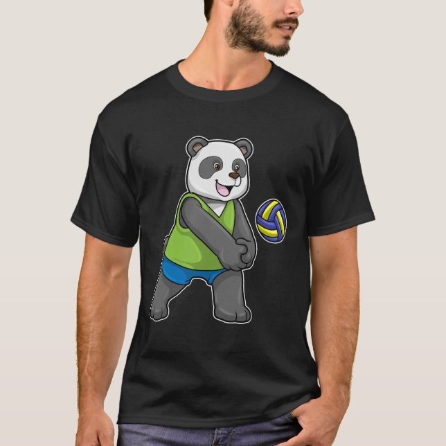 Camiseta Panda no Esporte com Voleibol (Frente)