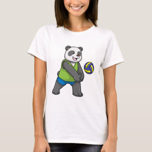 Camiseta Panda no Esporte com Voleibol