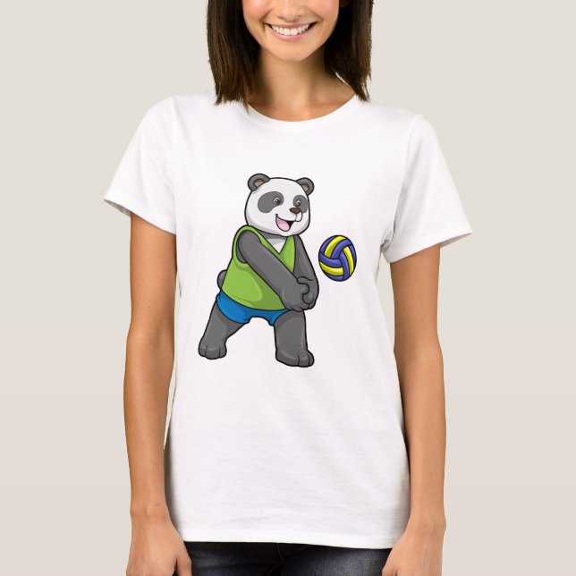 Camiseta Panda no Esporte com Voleibol (Frente)
