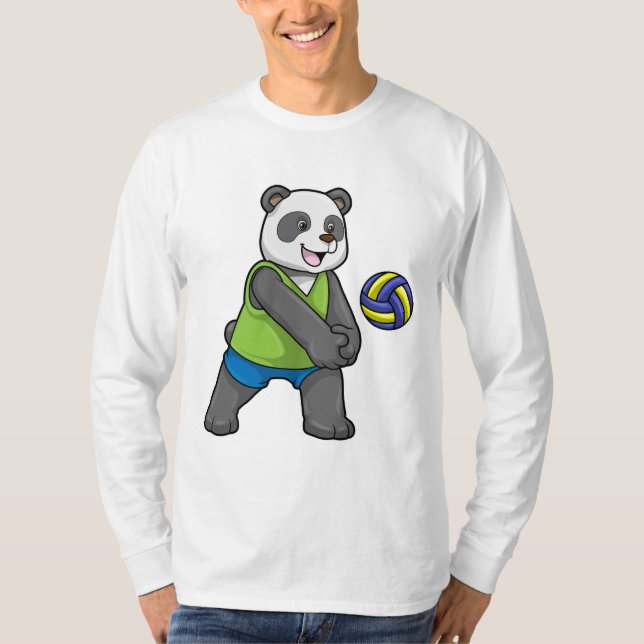 Camiseta Panda no Esporte com Voleibol (Frente)