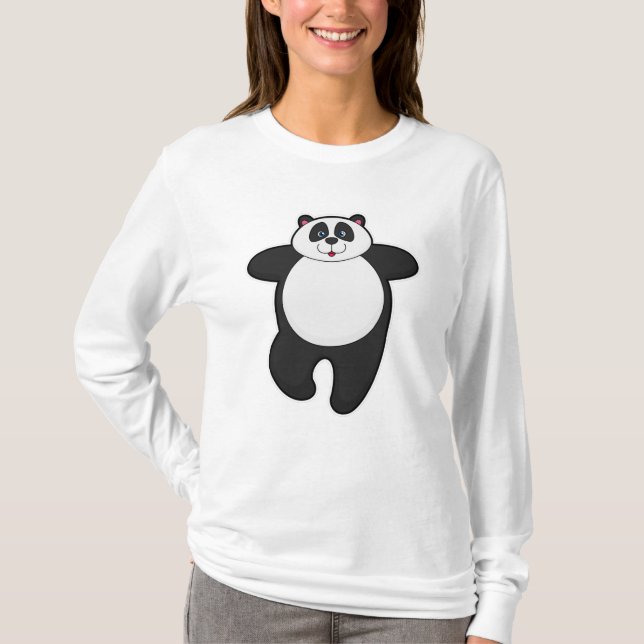 Camiseta Panda no exercício de estresse de Yoga (Frente)