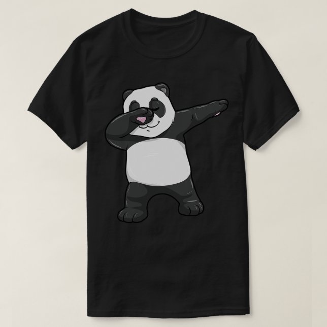 Camiseta Panda no Hip Hop Dance Dab 1 (Frente do Design)