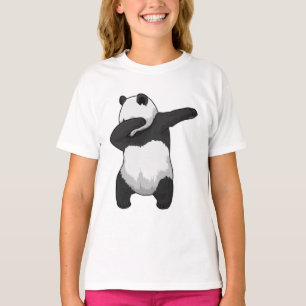 Camiseta Panda no laboratório de dança de salto