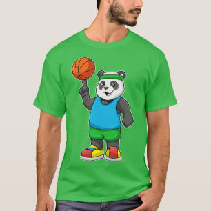 Camiseta Panda nos Esportes com Basquetebol