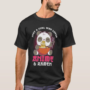 Camiseta Panda Otaku Gift Anime Apenas Uma Menina Que Ama A