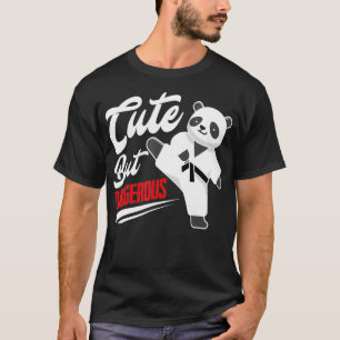 Camiseta Panda Panda Taekwondo Engraçado Combatendo T