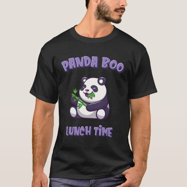 Camiseta Panda PandaBoo Comendo Almoço Bamboo (Frente)