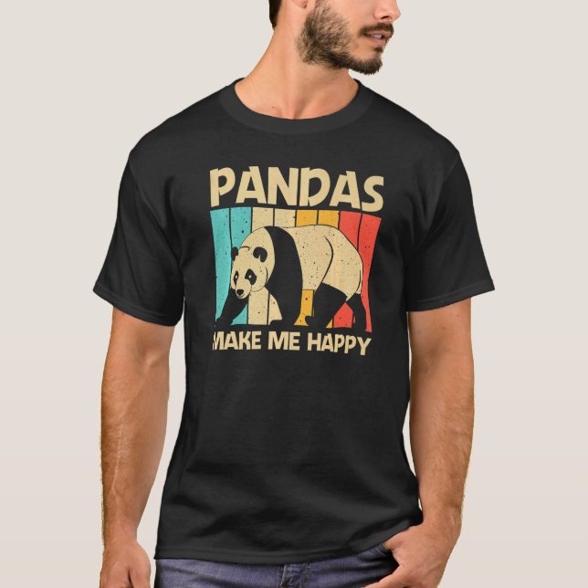 Camiseta Panda Para Homens (Frente)