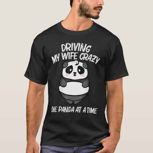 Camiseta Panda Para Homens, Pai De Bando De Panda (Frente)