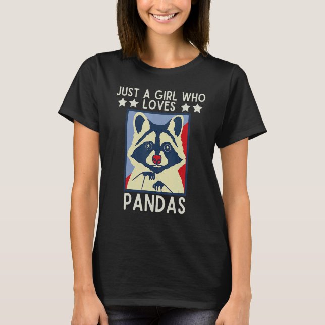Camiseta Panda Para Meninas Mulheres Panda Bear Animal (Frente)